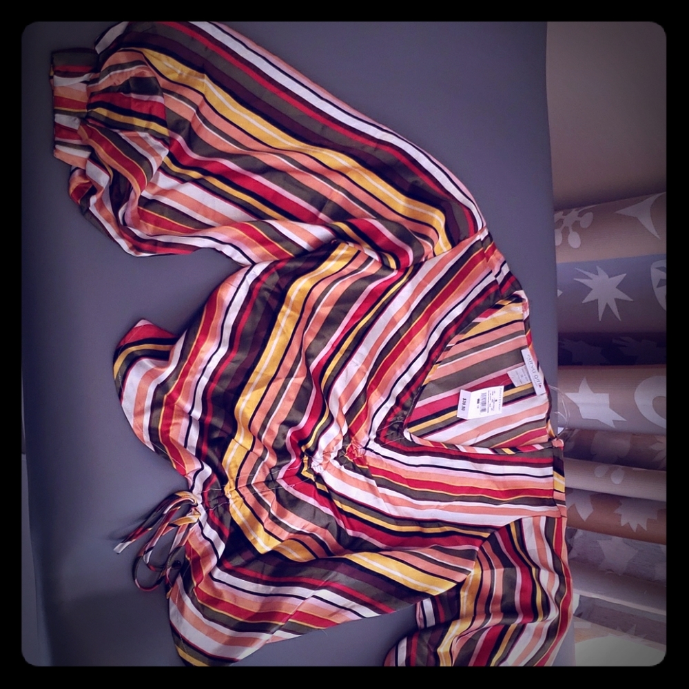 Plus-sized multi colored blouse